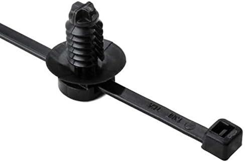 HellermannTyton 156-00057 شجرة التنوب مع ربطة عنق، بطول 6.0 بوصة، قطر فتحة التثبيت .26 بوصة - .28 بوصة، PA66HIRHS، أسود، 500/عبوة in Kuwait