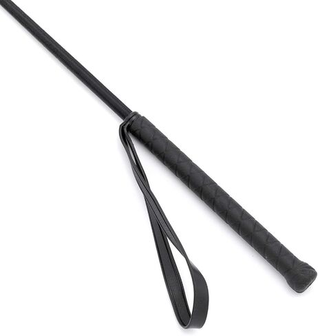 Jeffers Equine Horse Riding Crop for Equestrian Training – Durable Fiberglass Shaft with Leather Slapper & Rubber Grip – Riding Aid for English, Western, Dressage, & Show Riders - Brown 24½" in Kuwait