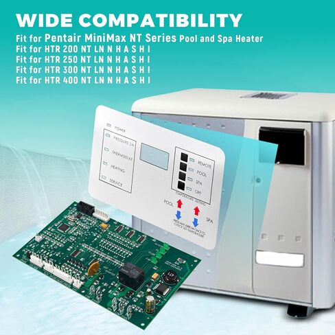 472100 Digital Display Temperature Controller Board Fit for Pentair MiniMax NT Series Pool and Spa Heater Fit for HTR 200 250 300 400 Models, Includes Temperature Control Board and Keypad in Kuwait