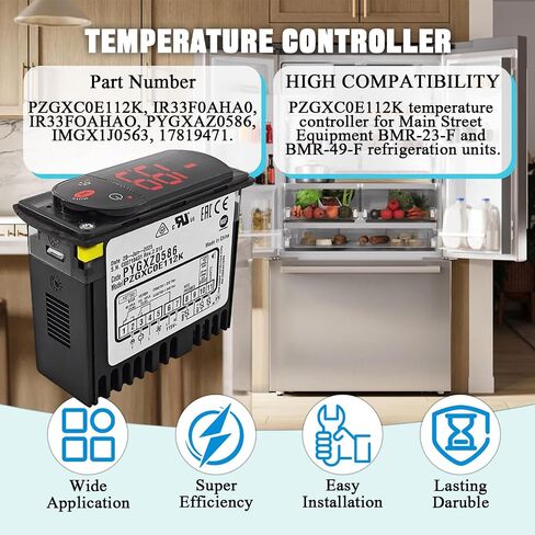PZGXC0E112K Digital Temperature Controller 115V with Temperature Sensor Probe Compatible with Carel & Main Street Equipment BMR-23-F BMR-49-F Replaces# IR33F0AHA0 PYGXAZ0586 IMGX1J0563 in Kuwait
