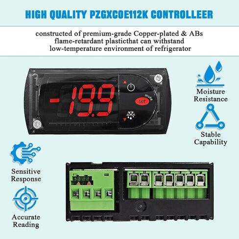 PZGXC0E112K Digital Temperature Controller 115V with Temperature Sensor Probe Compatible with Carel & Main Street Equipment BMR-23-F BMR-49-F Replaces# IR33F0AHA0 PYGXAZ0586 IMGX1J0563 in Kuwait