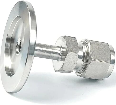 Vacuum KF/NW16 to 1/8" OD Tube Compression Union SUS316L Stainless Steel Pipe Fitting Coupler in Kuwait