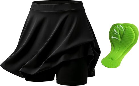 Girls' Cycling Skirt with Built-in Shorts and 3D Padded Cushion, Kids Bike Skort for Balance Bike, MTB and Bicycle Riding in Kuwait