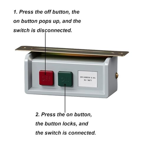 220-380V Start/Stop Pushbutton Switch, Universal Push-Button On/Off Switch, for Motor Sewing Machine (Silver Contact) in Kuwait