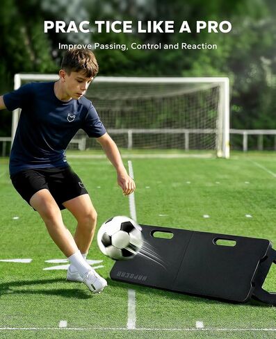 HAPBEAR 5-in-1 Soccer Rebounder Board 32x12، 4 زوايا قابلة للتعديل، قابلة للطي والفصل نظام تدريب كرة القدم للتدريب الفردي، جدار ارتداد HDPE لحقل الفناء الخلفي للمنزل in Kuwait
