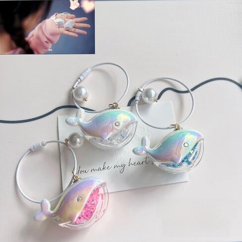 2PCS Cute Dolphin and Whale Shark Keychains for Couples,Creative Bag Charms and Wallet Pendants in Saudi Arabia