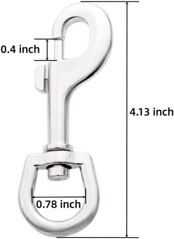 2 Pcs 4.13 Inch Swivel Eye Bolt Snap Hooks 180Lbs Load Capacity Zinc Alloy Single Ended Flag Clips Heavy Duty Trigger Bolt Hooks in Kuwait