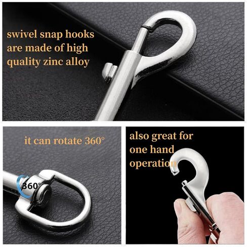 2 Pcs 4.13 Inch Swivel Eye Bolt Snap Hooks 180Lbs Load Capacity Zinc Alloy Single Ended Flag Clips Heavy Duty Trigger Bolt Hooks in Kuwait