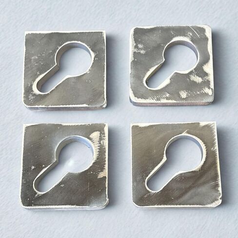 Steel Banjo Eye Plate, 3/8 Inch Weld Chain Slot, 3x3 Inches, Set of 4, for Truck Trailer in Kuwait