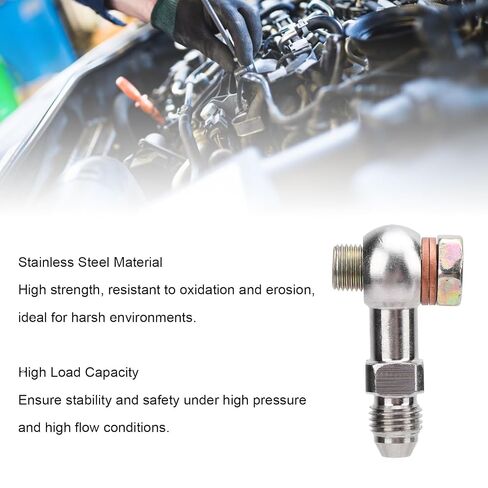 Stainless Steel Banjo Bolts, 4AN to 1/8in NPT Banjo Bolt Screw Crush Washer Kit, Strong Load Bearing Secure Connection Banjo Adapter Connector Kit in Kuwait