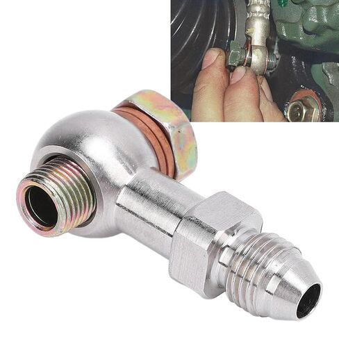 Stainless Steel Banjo Bolts, 4AN to 1/8in NPT Banjo Bolt Screw Crush Washer Kit, Strong Load Bearing Secure Connection Banjo Adapter Connector Kit in Kuwait