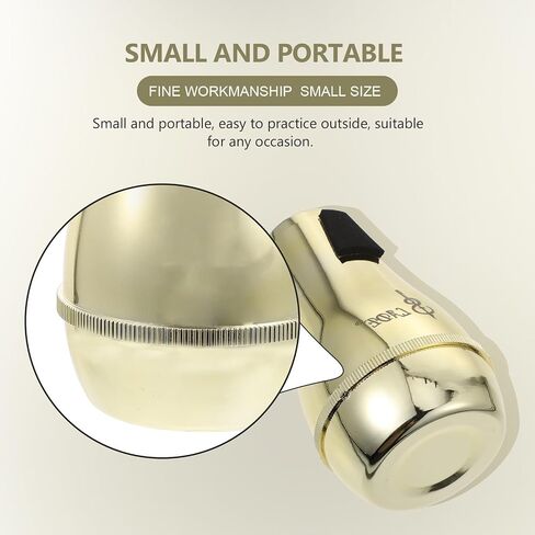SHINEOFI Abs Trombone Practice Mute Silencer, Easy to Install and Carry, Sturdy Golden Trombone Accessory for Silent Practice and Sound Control in Kuwait