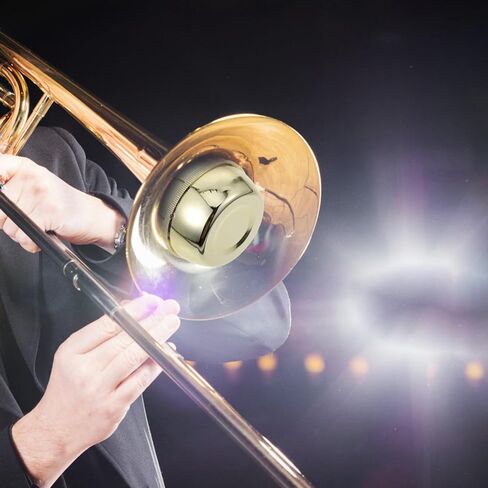 Golden Abs Trombone Mute Silencer Easy to Install and Carry Practical Instrument Accessory for Trombone Players for Practice and Performance in Kuwait