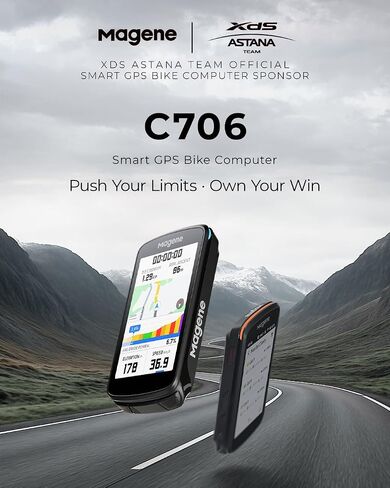 حزمة كمبيوتر الدراجة Magene C706 GPS مع حامل كمبيوتر الدراجة المتكامل من Magene in Kuwait