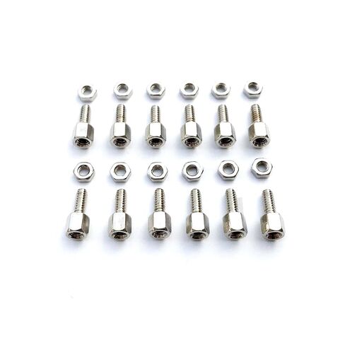 24X نحاس نحاسي #4-40x5+7 M-F ذكر وأنثى أسطوانة سداسية فاصل برغي جاك للوحة الأم VGA DB9 DVI COM Port - (اللون: ذكر-أنثى) in Kuwait