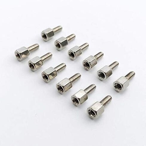 24X نحاس نحاسي #4-40x5+7 M-F ذكر وأنثى أسطوانة سداسية فاصل برغي جاك للوحة الأم VGA DB9 DVI COM Port - (اللون: ذكر-أنثى) in Kuwait