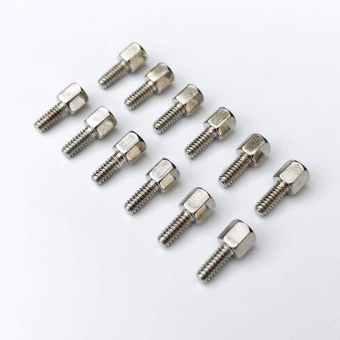 24X نحاس نحاسي #4-40x5+7 M-F ذكر وأنثى أسطوانة سداسية فاصل برغي جاك للوحة الأم VGA DB9 DVI COM Port - (اللون: ذكر-أنثى) in Kuwait