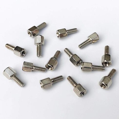 24X نحاس نحاسي #4-40x5+7 M-F ذكر وأنثى أسطوانة سداسية فاصل برغي جاك للوحة الأم VGA DB9 DVI COM Port - (اللون: ذكر-أنثى) in Kuwait