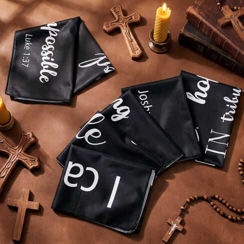 Moukeren 12 Pcs Christian Gifts for Men Fathers Day Cooling Towels Bulk Bible Verse Cooling Towels Man of God Sports Sweat Rag for Gym Yoga Running Religious Gifts for Fathers Day Birthday(Christian) in Kuwait