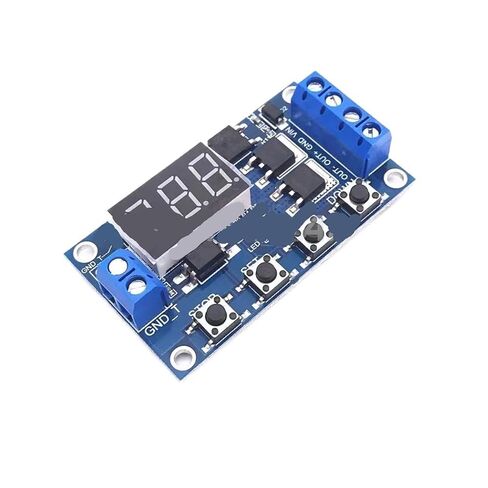 (5 قطعة) DC12V 24 فولت المزدوج MOS LED تأخير الوقت الرقمي التتابع الزناد دورة الموقت تأخير التبديل لوحة دوائر كهربائية وحدة التحكم لتقوم بها بنفسك in Kuwait