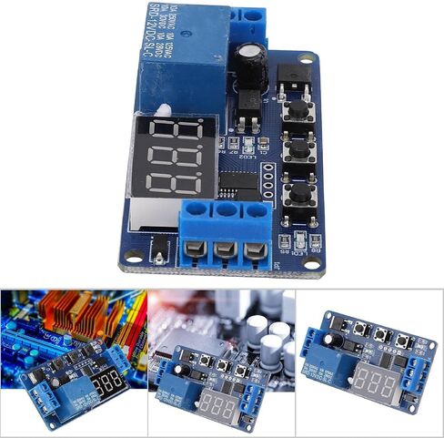 Karlak DC12V وحدة مرحل الموقت التحكم الرقمي قابل للتعديل لأتمتة المنزل 64.2x34.8x18.5mm in Kuwait