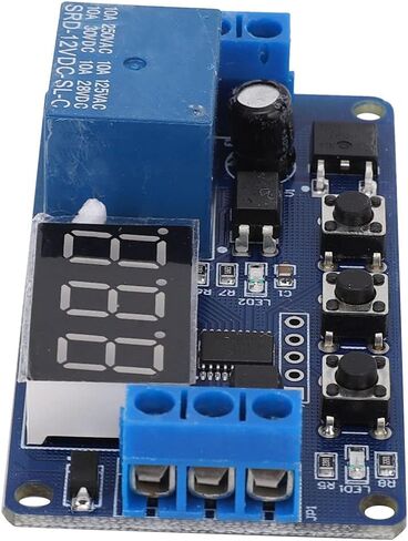 Karlak DC12V وحدة مرحل الموقت التحكم الرقمي قابل للتعديل لأتمتة المنزل 64.2x34.8x18.5mm in Kuwait