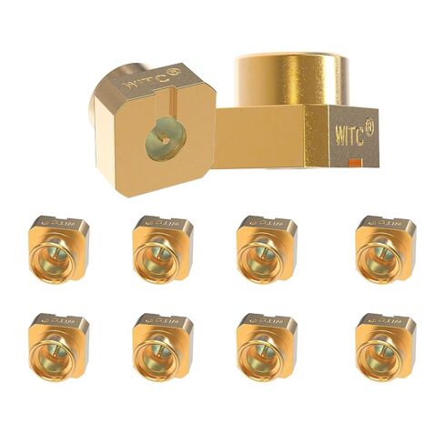 WITC RF موصل محوري GPPO (SSMP) ذكر DC إلى 40 جيجا هرتز 50 أوم 10 قطع PCB | سطح التركيب ملحوم ومطلي بالذهب، قابس مستقيم ذو فتحة ناعمة من كوفار، عائد منخفض للاختبار والقياس، المحطة الأساسية in Kuwait