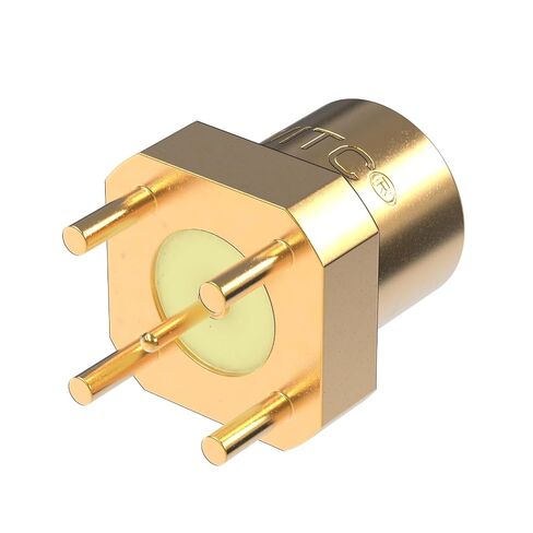 WITC RF Coax Connector GPPO (SSMP) Male DC to 65 GHz 50 Ohm Non Magnetic | PCB Soldered Gold Plated BeCu Straight Plug Low Return for Test & Measurement, Base station, Millimeter Wave System in Kuwait