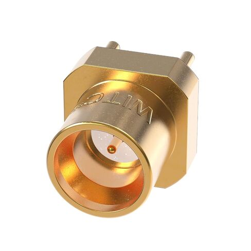 WITC RF Coax Connector GPPO (SSMP) Male DC to 65 GHz 50 Ohm Non Magnetic | PCB Soldered Gold Plated BeCu Straight Plug Low Return for Test & Measurement, Base station, Millimeter Wave System in Kuwait