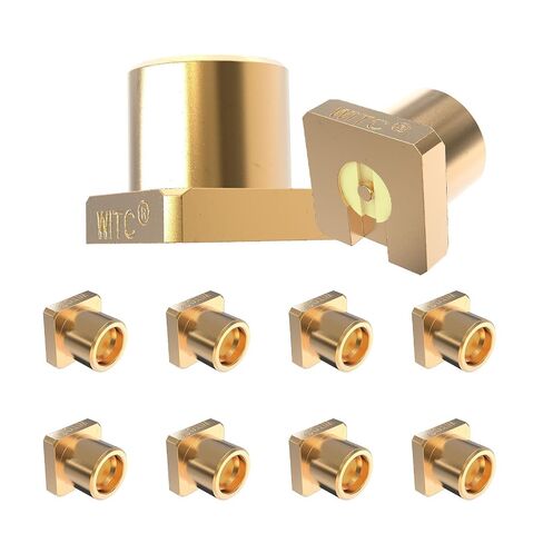 WITC RF موصل محوري SMP (GPO) ذكر DC إلى 40 جيجا هرتز 50 أوم 10 قطع PCB | مطلي بالذهب BeCu غير مغناطيسي محدود التوصيل المستقيم ذو الإرجاع المنخفض للاختبار والقياس، اتصالات الترددات اللاسلكية، المحطة الأساسية in Kuwait