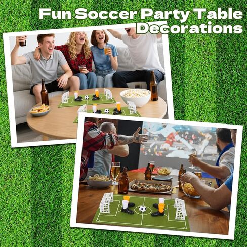 40 PCS Soccer Football Centerpieces Tabletop Foosball Game 5 Set Mini Table Top Sports Games Table Decor Soccer Football Party Decorations for Family Office Indoor Fun Favors (5) in Kuwait