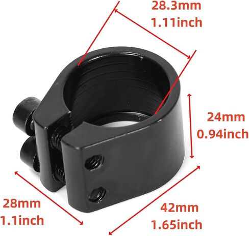 1Pcs Black Aluminum Alloy Bike Seat Clamps 28.6mm Suitable For Fixing MTB/BMX Bicycle Seat Bars in Kuwait