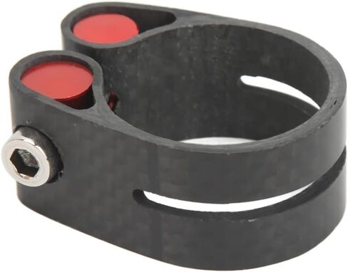 Carbon Fiber Bike Seatpost Clamp – CNC Machined Lightweight Saddle Clip for Road & Mountain Bicycles, Hollow Design Anti-Slip Grip(for 27.2mm) in Kuwait