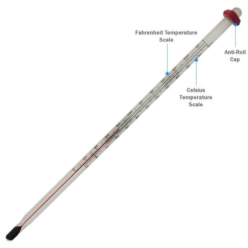 Home Brewing Thermometer for Brewing Wine and Beer - Glass Thermometer for Homebrew - Wine and Beer Making Equipment in Kuwait