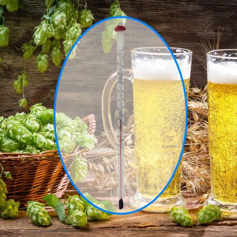 Home Brewing Thermometer for Brewing Wine and Beer - Glass Thermometer for Homebrew - Wine and Beer Making Equipment in Kuwait