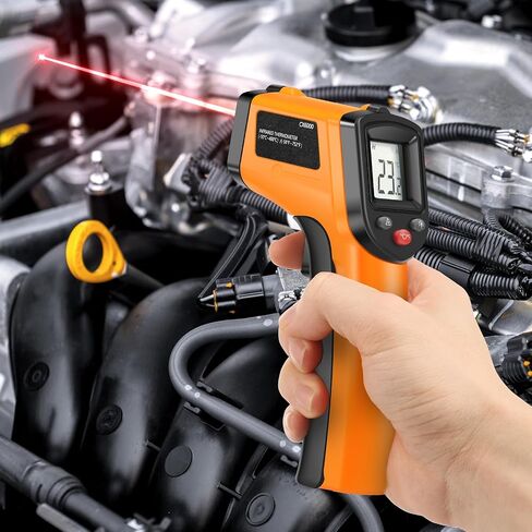 Laser Temperature Gun, Non-Contact Digital Infrared Thermometer, Adjustable Emissivity, -58℉~752℉ Precision Temperature Tester Handheld for Grill, Meat, Food, Candy, Automotive, HVAC Tools in Kuwait