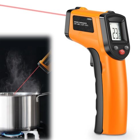 Laser Temperature Gun, Non-Contact Digital Infrared Thermometer, Adjustable Emissivity, -58℉~752℉ Precision Temperature Tester Handheld for Grill, Meat, Food, Candy, Automotive, HVAC Tools in Kuwait