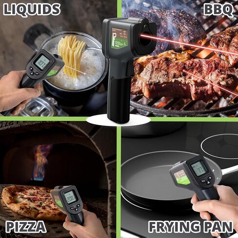 Oliver's Kitchen® Infrared Thermometer - User-Friendly - Measure Temperature with Precision - Perfect for Pizza Ovens - Ergonomic Grip - Batteries Included in Kuwait