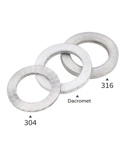 M3-M42 Stainless Steel Double Deck Self-Locking Washer Wedge Lock Anti-Loosening Anti-Skid Shock Proof Gasket(Dacromet Treated,M22-1pcs) in Kuwait