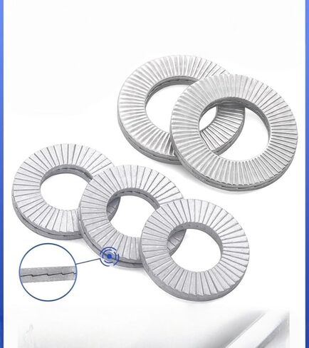 Wedge Locking Washers - Dacromet, Vibration Resistant Safety Washers for Industrial Machinery, Construction Equipment & Maintenance (3/4" Bolts,4) in Kuwait