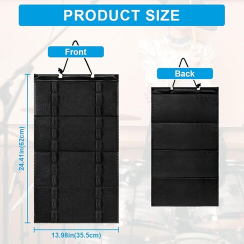 Foldable Felt Drumstick Holder Organizers Stores Drumsticks Portable Hanging Storage for Percussion Accessories Drumstick Holder Wall Mount in Saudi Arabia