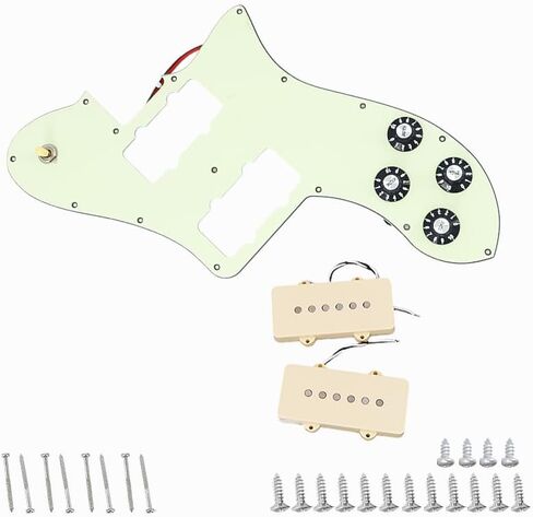 Prewired Pickguard Loaded Humbucker Pickups Set for Fender 70s TL Electric Guitar Replacement Black in Kuwait