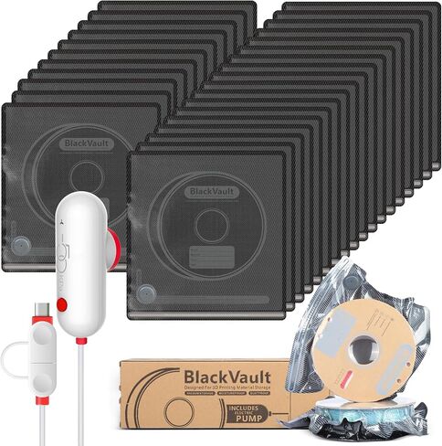 أكياس تخزين مكنسة كهربائية مطورة ثلاثية الأبعاد من Vacbird مع مضخة USB، 30 كيسًا من أكياس الشعيرات المقاومة للضوء، إزالة هواء أسرع 2X، مضخة عالمية مناسبة، 12.6 × 13.38 بوصة in Kuwait