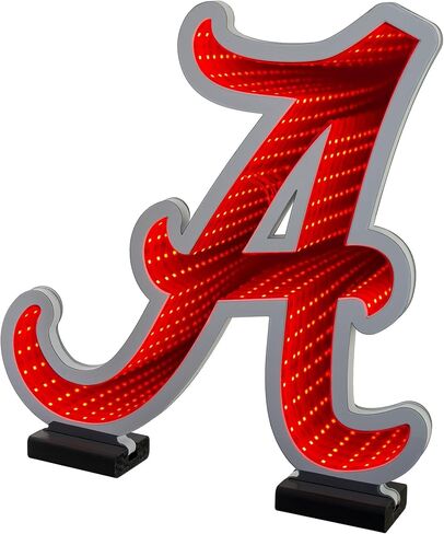 Sporticulture NCAA Team Alabama Crimson Tide LED Infinity Logo Light - 3D Light Effect, Acrylic Display with UL Plug and Stand in Saudi Arabia