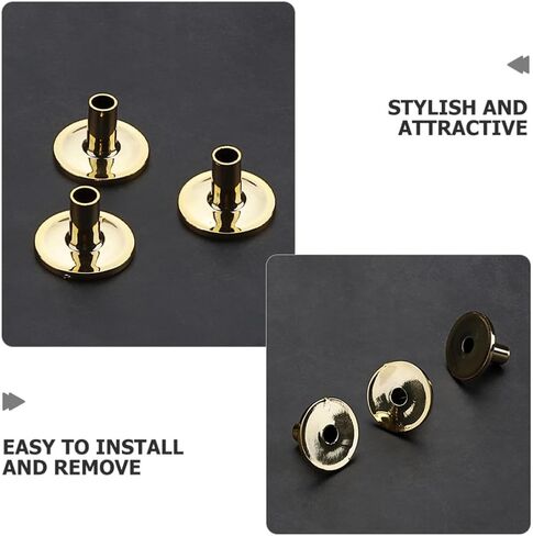 Kisangel 3pcs Golden Drum Cymbal Stand Sleeves Abs Drum Accessories with Exceptional Durability and Shock Absorption for Set Replacement and Percussion Use in Kuwait