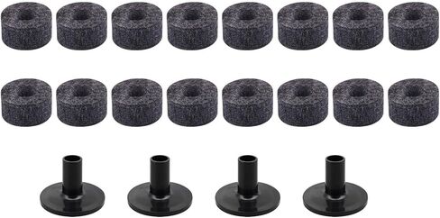 SUPVOX 20pcs Drum Shock Absorber Pads with Felt Washers and Black Sleeves Drum Accessory Kit for Noise Reduction and Vibration Control in Kuwait