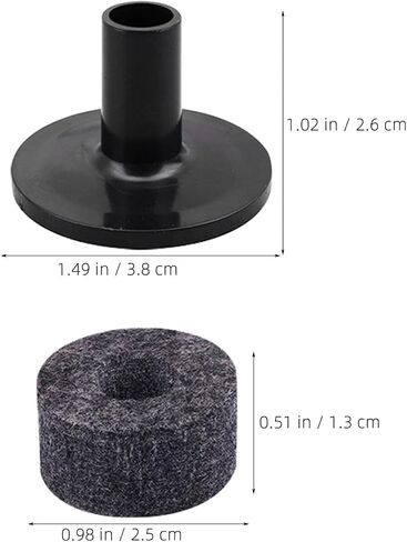 SUPVOX 20pcs Drum Shock Absorber Pads with Felt Washers and Black Sleeves Drum Accessory Kit for Noise Reduction and Vibration Control in Kuwait