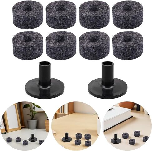 SUPVOX 20pcs Drum Shock Absorber Pads with Felt Washers and Black Sleeves Drum Accessory Kit for Noise Reduction and Vibration Control in Kuwait