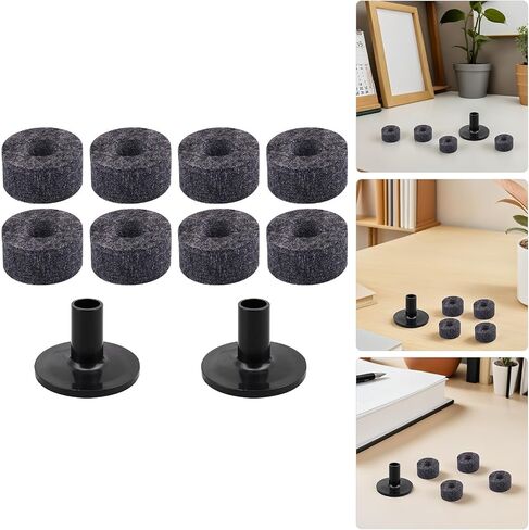 SUPVOX 20pcs Drum Shock Absorber Pads with Felt Washers and Black Sleeves Drum Accessory Kit for Noise Reduction and Vibration Control in Kuwait