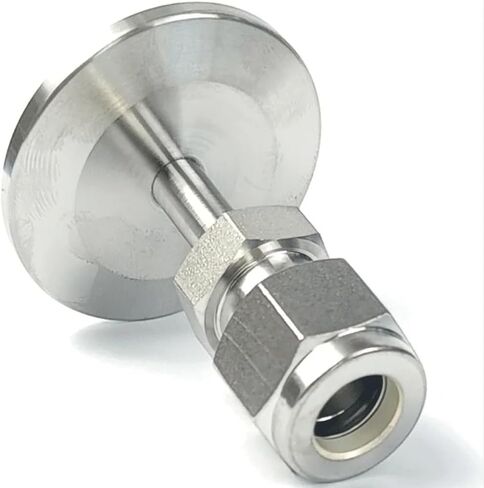 Vacuum KF/NW40 to 1/8" OD Tube Compression Union SUS316L Stainless Steel Pipe Fitting Coupler in Kuwait